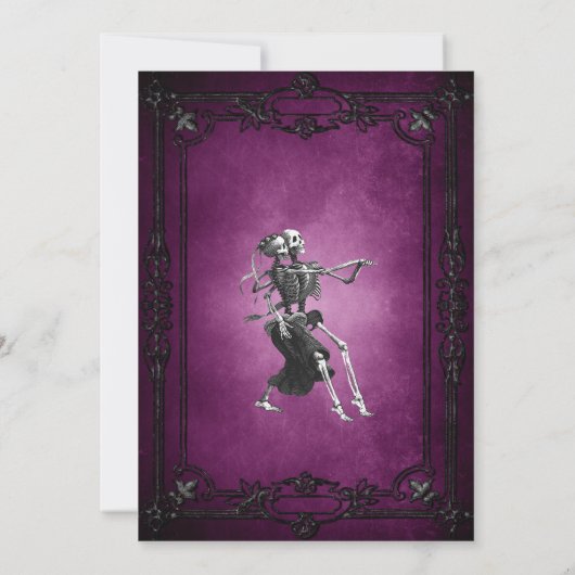 Gothic halloween wedding save the date invitation 案内状 (裏面)