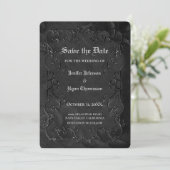Gothic halloween wedding save the date invitation 案内状 (スタンド正面)