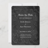 Gothic halloween wedding save the date invitation 案内状 (正面)