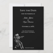 Gothic halloween wedding save the date invitation 案内状 (正面)