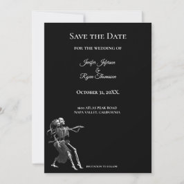 Gothic halloween wedding save the date invitation 案内状