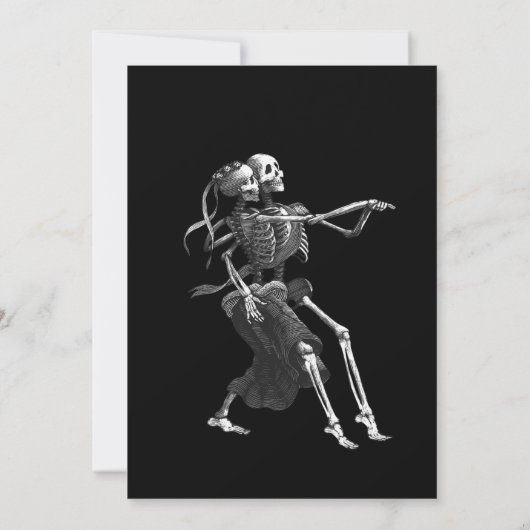 Gothic halloween wedding save the date invitation 案内状 (裏面)