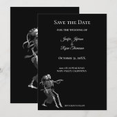 Gothic halloween wedding save the date invitation 案内状 (正面/裏面)