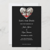 Gothic halloween wedding save the date invitation 案内状 (正面)