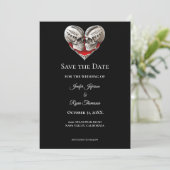 Gothic halloween wedding save the date invitation 案内状 (スタンド正面)