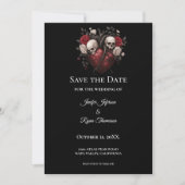 Gothic halloween wedding save the date invitation 案内状 (正面)