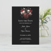 Gothic halloween wedding save the date invitation 案内状 (スタンド正面)