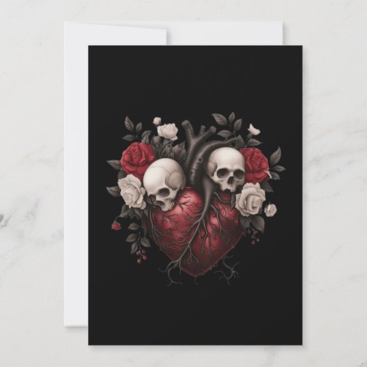 Gothic halloween wedding save the date invitation 案内状 (裏面)