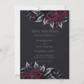 Gothic halloween wedding save the date invitation 案内状 (正面)