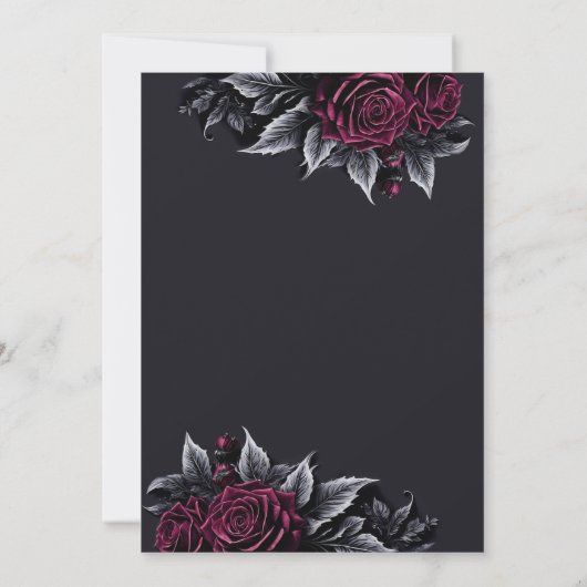 Gothic halloween wedding save the date invitation 案内状 (裏面)