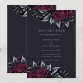 Gothic halloween wedding save the date invitation 案内状 (正面/裏面)