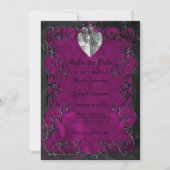 Gothic halloween wedding save the date invitation 案内状 (正面)