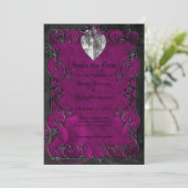 Gothic halloween wedding save the date invitation 案内状 (スタンド正面)