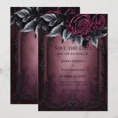 Gothic halloween wedding save the date invitation 案内状 (正面/裏面)