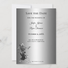 Gothic halloween wedding save the date invitation 案内状