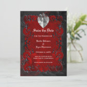Gothic halloween wedding save the date invitation 案内状 (スタンド正面)