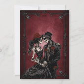 Gothic halloween wedding save the date invitation 案内状 (裏面)