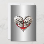 Gothic halloween wedding save the date invitation 案内状 (裏面)