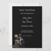 Gothic halloween wedding save the date invitation 案内状 (正面)