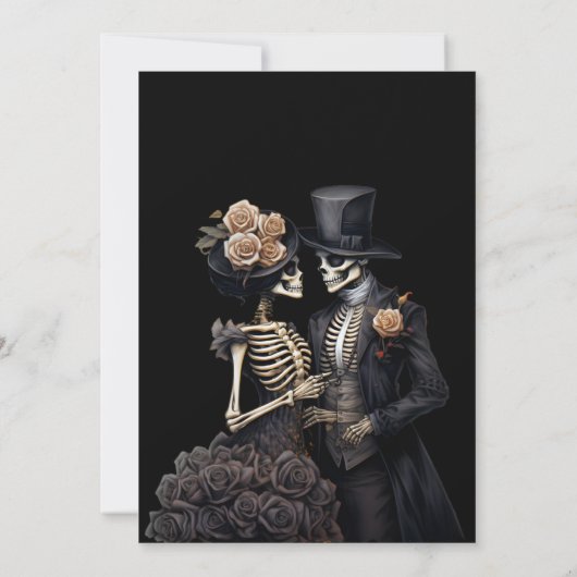 Gothic halloween wedding save the date invitation 案内状 (裏面)