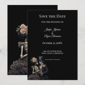 Gothic halloween wedding save the date invitation 案内状 (正面/裏面)
