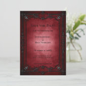 Gothic halloween wedding save the date invitation 案内状 (スタンド正面)