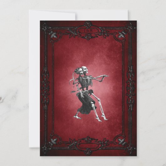 Gothic halloween wedding save the date invitation 案内状 (裏面)