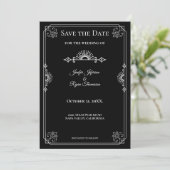 Gothic halloween wedding save the date invitation 案内状 (スタンド正面)