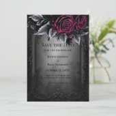 Gothic halloween wedding save the date invitation 案内状 (スタンド正面)