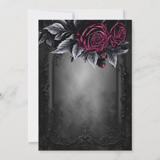 Gothic halloween wedding save the date invitation 案内状 (裏面)