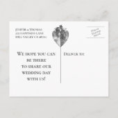 Gothic halloween wedding save the date postcard 案内ポストカード (裏面)