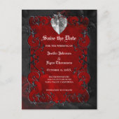 Gothic halloween wedding save the date postcard 案内ポストカード (正面)