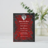 Gothic halloween wedding save the date postcard 案内ポストカード (スタンド正面)