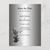 Gothic halloween wedding save the date postcard 案内ポストカード (正面)