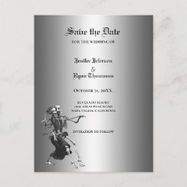 Gothic halloween wedding save the date postcard 案内ポストカード