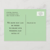 Gothic halloween wedding save the date postcard 案内ポストカード (裏面)