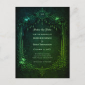Gothic halloween wedding save the date postcard 案内ポストカード (正面)