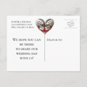 Gothic halloween wedding save the date postcard 案内ポストカード (裏面)