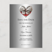 Gothic halloween wedding save the date postcard 案内ポストカード (正面)