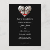 Gothic halloween wedding save the date postcard 案内ポストカード (正面)