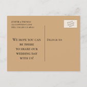 Gothic halloween wedding save the date postcard 案内ポストカード (裏面)