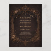 Gothic halloween wedding save the date postcard 案内ポストカード (正面)