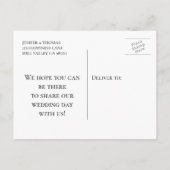 Gothic halloween wedding save the date postcard 案内ポストカード (裏面)