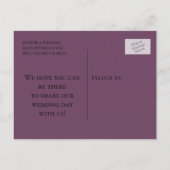 Gothic halloween wedding save the date postcard 案内ポストカード (裏面)