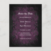 Gothic halloween wedding save the date postcard 案内ポストカード (正面)