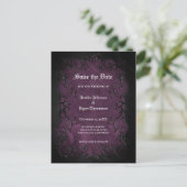 Gothic halloween wedding save the date postcard 案内ポストカード (スタンド正面)