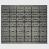 Gothic Happy Birthday Black Barbed Branches Grey ラッピングペーパー (フラット)