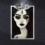 Gothic Harlequin ポスター<br><div class="desc">Dark,  gothic woman portrait with an art deco feel.</div>