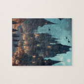 Gothic Haunted Castle Halloween Puzzle – Witches ジグソーパズル (横)