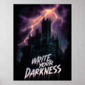 Gothic Haunted Castle Under Thunderstorm with Text ポスター (正面)
